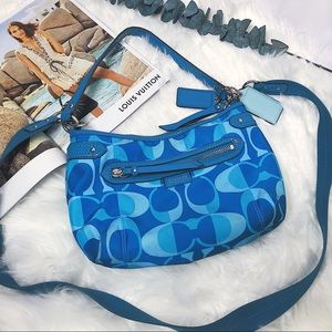 Coach Daisy Dream C Print teal blue Crossbody bag